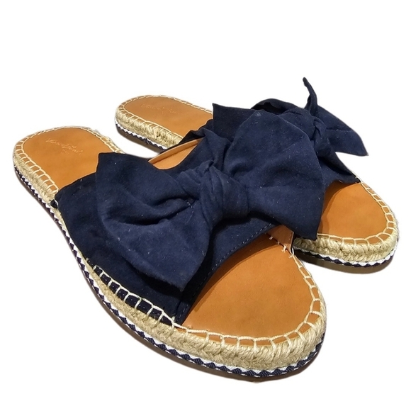 Universal Thread Women's Blue Bow Espadrille Sandals NWOT - Picture 1 of 9